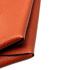 エルメス カルヴィ デュオ コインケース カードケース ブラウン シェーブル レディース HERMES 【中古】