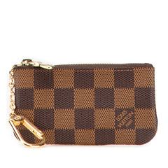 ルイ ヴィトン ダミエ ポシェット クレ コインケース キーケース 小銭入れ N62658 ブラウン PVC レザー レディース LOUIS VUITTON 【中古】