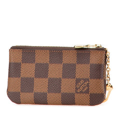ルイ ヴィトン ダミエ ポシェット クレ コインケース キーケース 小銭入れ N62658 ブラウン PVC レザー レディース LOUIS VUITTON 【中古】