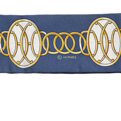 エルメス ツイリー Lift Profile リフト プロフィール マリン スカーフ ブルー マルチカラー シルク レディース HERMES 【中古】