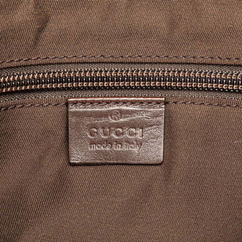 グッチ GGキャンバス ウエストバッグ ボディバッグ 145851 ベージュ ブラウン キャンバス レザー レディース GUCCI 【中古】