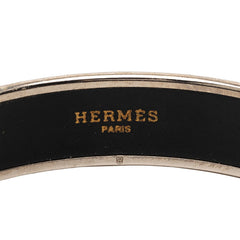 エルメス エマイユPM バングル シルバー ブルー メタル レディース HERMES 【中古】