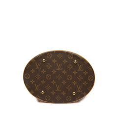 ルイ ヴィトン モノグラム バケットGM トートバッグ ショルダーバッグ M42236 ブラウン PVC レザー レディース LOUIS VUITTON 中古