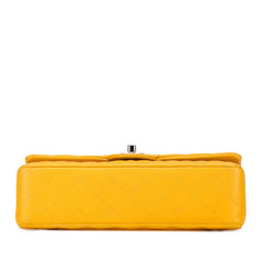 シャネル マトラッセ ココマーク Wフラップ チェーン ショルダーバッグ イエロー シルバー ラムスキン レディース CHANEL 【中古】