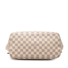 ルイ ヴィトン ダミエ アズール ネヴァーフルMM トートバッグ N41361 ホワイト PVC レザー レディース LOUIS VUITTON 【中古】
