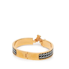 エルメス クリックH PM ブレスレット ゴールド マルチカラー メッキ エナメル レディース HERMES 【中古】