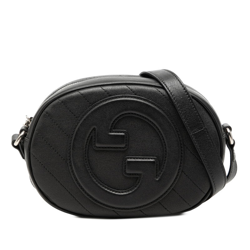 グッチ ブロンディ ミニショルダーバッグ 760175 ブラック レザー レディース GUCCI 【中古】