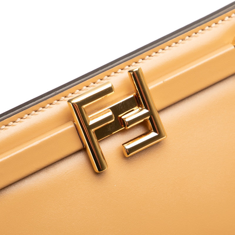 フェンディ タッチ 斜め掛け ショルダーバッグ 8BT319 ベージュ カーフ カーフレザー レディース FENDI 【中古】