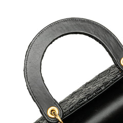 ディオール レディディオール ハンドバッグ ショルダーバッグ 2WAY ブラック レザー レディース Dior 【中古】