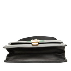 グッチ シルヴィ シェリーライン ショルダーバッグ 421882 ブラック レザー レディース GUCCI 【中古】
