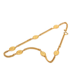 シャネル ココマーク 王冠 チェーンネックレス ゴールド メッキ レディース CHANEL 【中古】