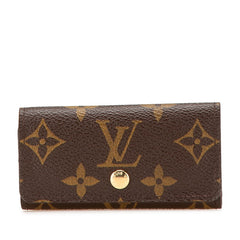 ルイ ヴィトン モノグラム ミュルティクレ4 キーケース M69517 ブラウン PVC レザー レディース LOUIS VUITTON 【中古】