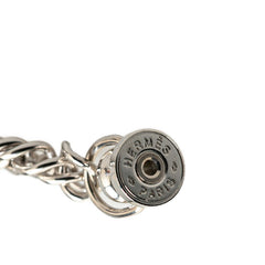 エルメス グルメット エケストル ピアス シルバー ブラウン メタル レディース HERMES 【中古】