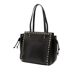 ヴァレンティノ ロックスタッズ ハンドバッグ ショルダーバッグ ブラック レザー レディース VALENTINO 中古