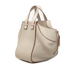ロエベ アナグラム ハンモック スモール ハンドバッグ ショルダーバッグ ドローストリング 2WAY ホワイト レザー レディース LOEWE 【中古】