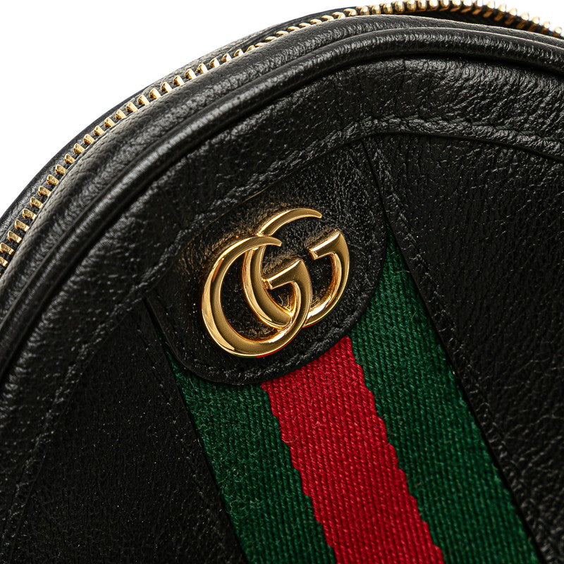 グッチ オフィディア シェリーライン ポーチ 小物入れ 574841 ブラック マルチカラー レザー レディース GUCCI 【中古】