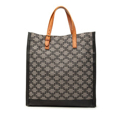 セリーヌ トリオンフ トートバッグ ハンドバッグ グレー ブラウン キャンバス レザー レディース CELINE 中古