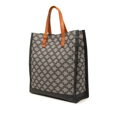セリーヌ トリオンフ トートバッグ ハンドバッグ グレー ブラウン キャンバス レザー レディース CELINE 中古
