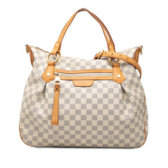 ルイ ヴィトン ダミエ アズール イーヴォラMM ハンドバッグ ショルダーバッグ 2WAY N41133 ホワイト PVC レザー レディース LOUIS VUITTON 【中古】