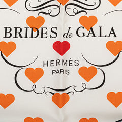エルメス カレ90 BRIDES de GALA LOVE 式典用の馬勒 スカーフ ブラック マルチカラー シルク レディース HERMES 【中古】