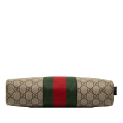グッチ GGスプリーム シェリーライン クラッチバッグ セカンドバッグ 475316 ベージュ PVC レザー レディース GUCCI 【中古】