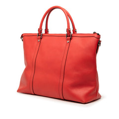 グッチ インターロッキングG トートバッグ ショルダーバッグ 2WAY 339550 レッド レザー レディース GUCCI 【中古】