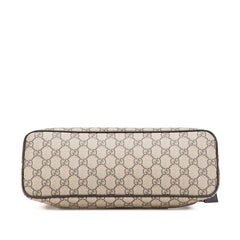 グッチ GGスプリーム トートバッグ ショルダーバッグ 2WAY 429019 ベージュ ブラウン PVC レザー レディース GUCCI 【中古】