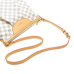 ルイ ヴィトン ダミエ アズール シラク―サPM 斜め掛け ショルダーバッグ N41113 ホワイト PVC レザー レディース LOUIS VUITTON 【中古】
