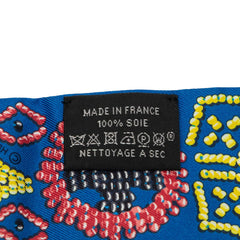 エルメス ツイリー KELLY EN PERLES 真珠でできたケリー スカーフ ブルー マルチカラー シルク レディース HERMES 中古