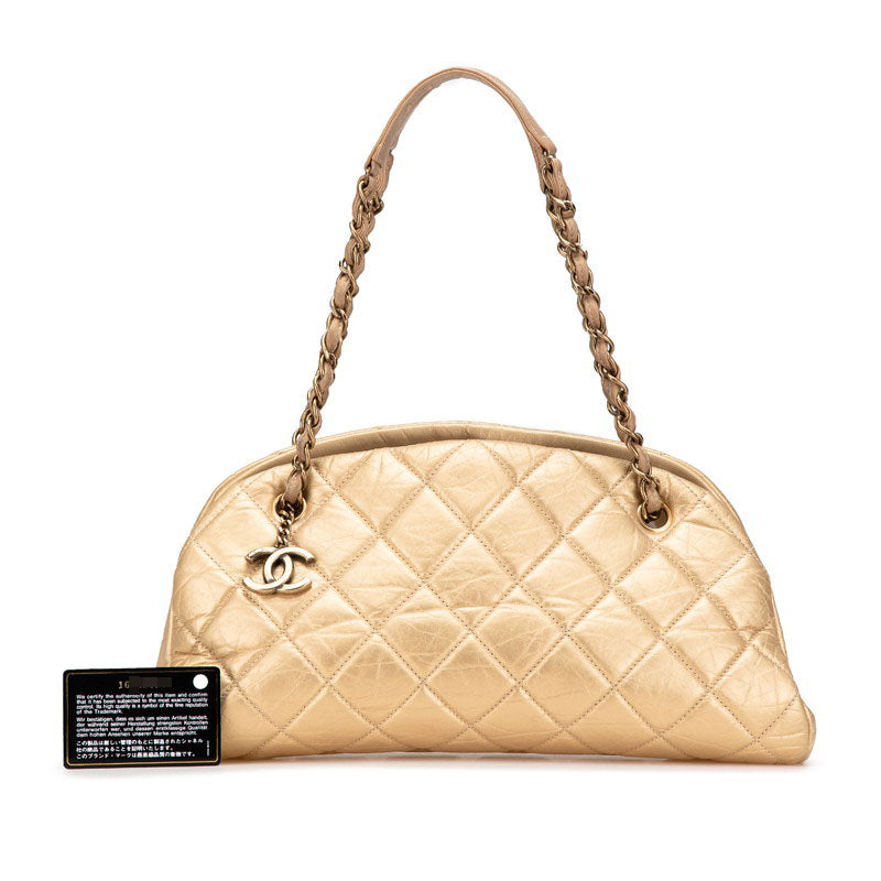 シャネル マトラッセ ココマーク チェーン トートバッグ ゴールド レザー レディース CHANEL 【中古】