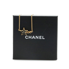 シャネル ココ スター モチーフ ネックレス ブラック ゴールド メッキ レディース CHANEL 【中古】