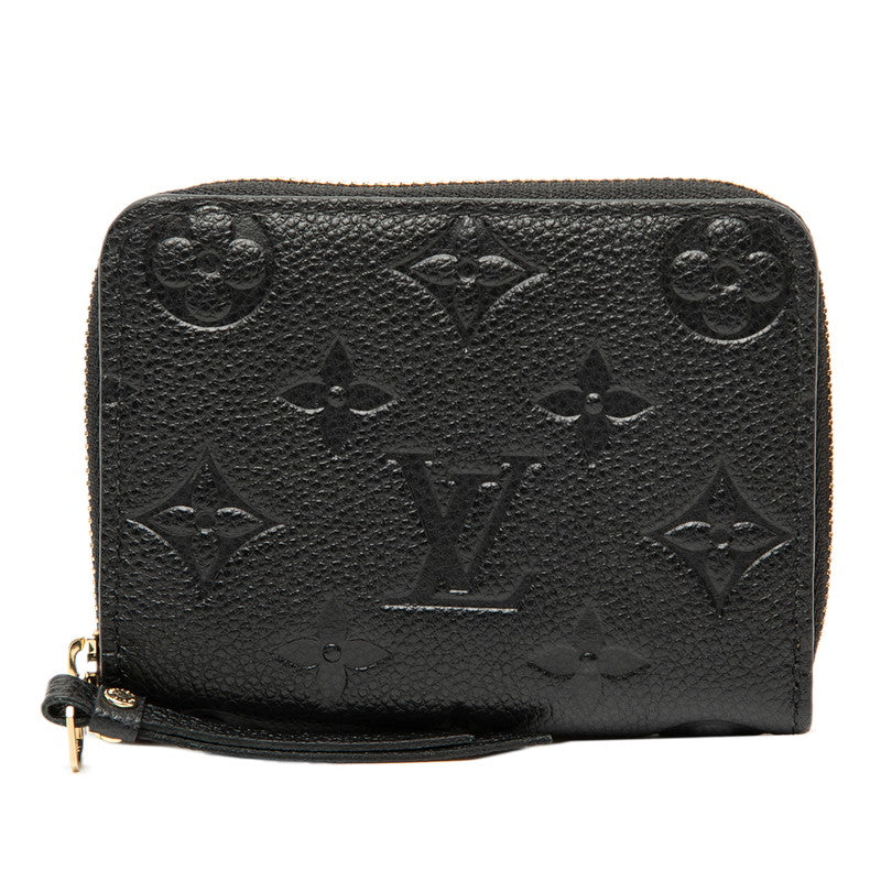 ルイ ヴィトン モノグラム アンプラント ジッピーコインパース コインケース M60574 ノワール ブラック レザー レディース LOUIS VUITTON 【中古】