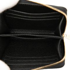 ルイ ヴィトン モノグラム アンプラント ジッピーコインパース コインケース M60574 ノワール ブラック レザー レディース LOUIS VUITTON 【中古】
