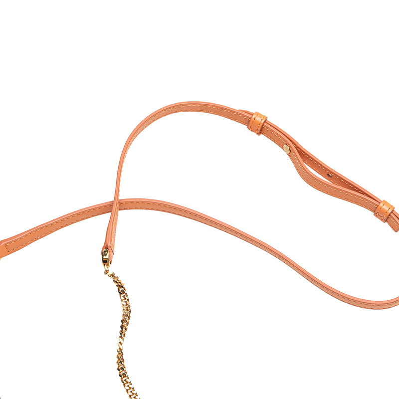 ブルガリ セルペンティ カボション フォンケース 斜め掛け ミニショルダーバッグ サーモンピンク レザー レディース BVLGARI 【中古】