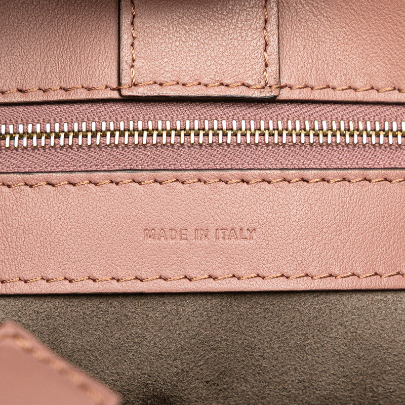 フェンディ ラナウェイ ハンドバッグ ショルダーバッグ 2WAY 8BH343 ダスティピンク ブラック レザー レディース FENDI 【中古】
