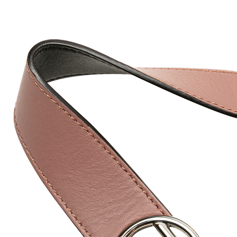 フェンディ ラナウェイ ハンドバッグ ショルダーバッグ 2WAY 8BH343 ダスティピンク ブラック レザー レディース FENDI 【中古】