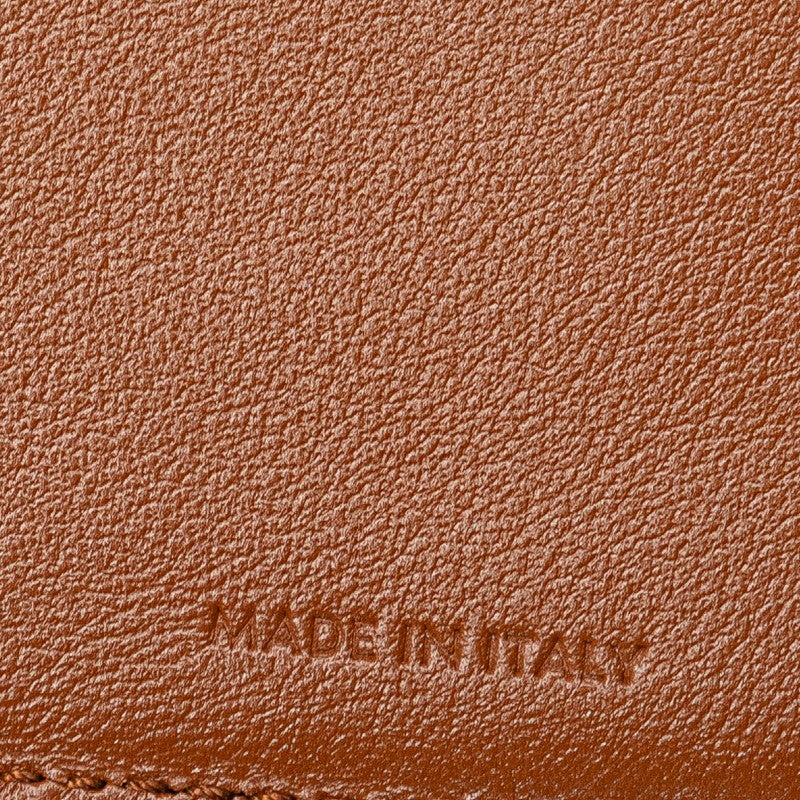 セリーヌ トリオンフ スモール フラップ ウォレット 二つ折り財布 ベージュ タン ブラウン キャンバス レザー レディース CELINE 【中古】