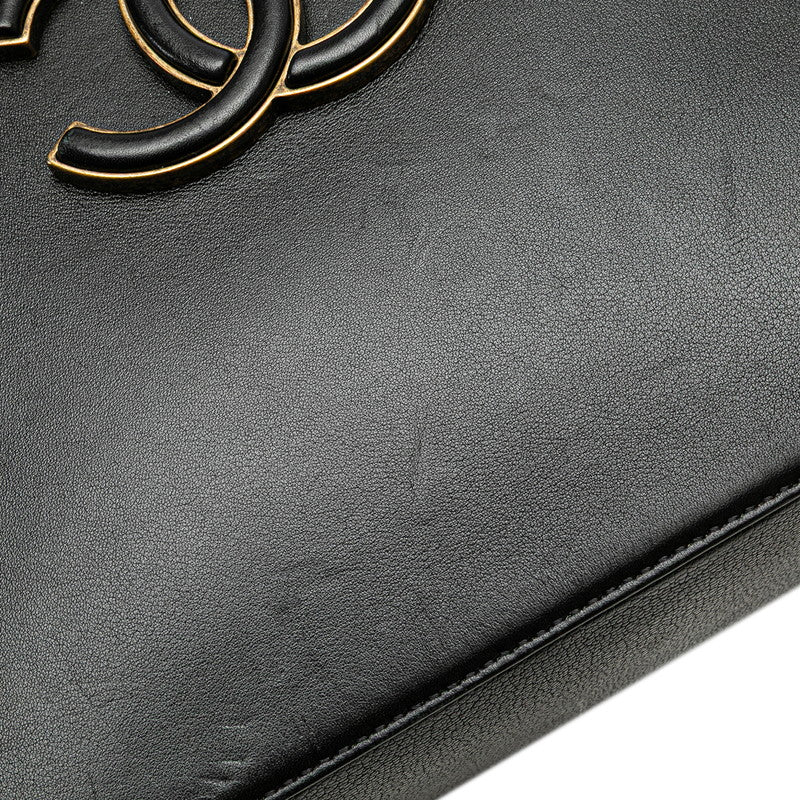 シャネル ココマーク ハンドバッグ ショルダーバッグ ブラック レザー レディース CHANEL 【中古】