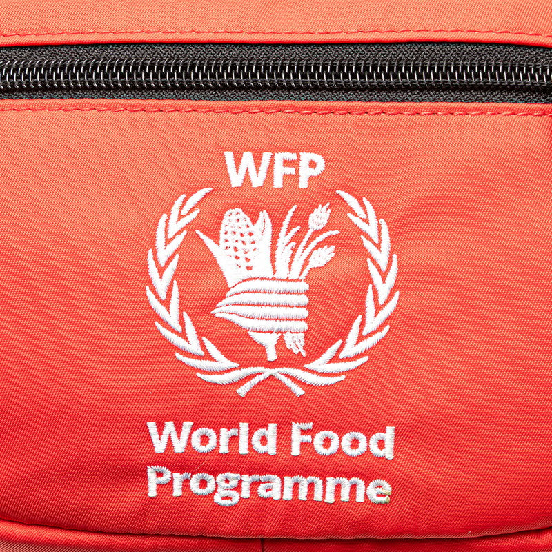バレンシアガ World Food Programme WFP ワールドフードプログラム ボディバッグ ウエストバッグ 539522 レッド ブラック ナイロン メンズ BALENCIAGA 【中古】