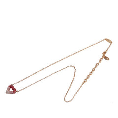 ルイ ヴィトン ストラスハート ネックレス M68159 ゴールド レッド ピンク メッキ ラインストーン レディース LOUIS VUITTON 【中古】