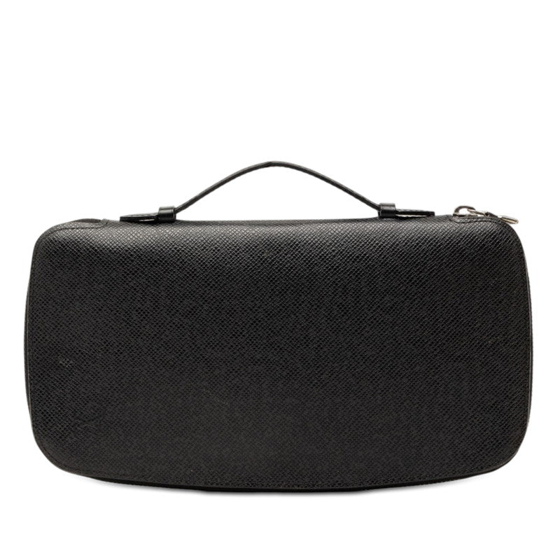 ルイ ヴィトン タイガ オーガナイザー アトール ラウンドファスナー 長財布 M30652 ブラック レザー メンズ LOUIS VUITTON 【中古】