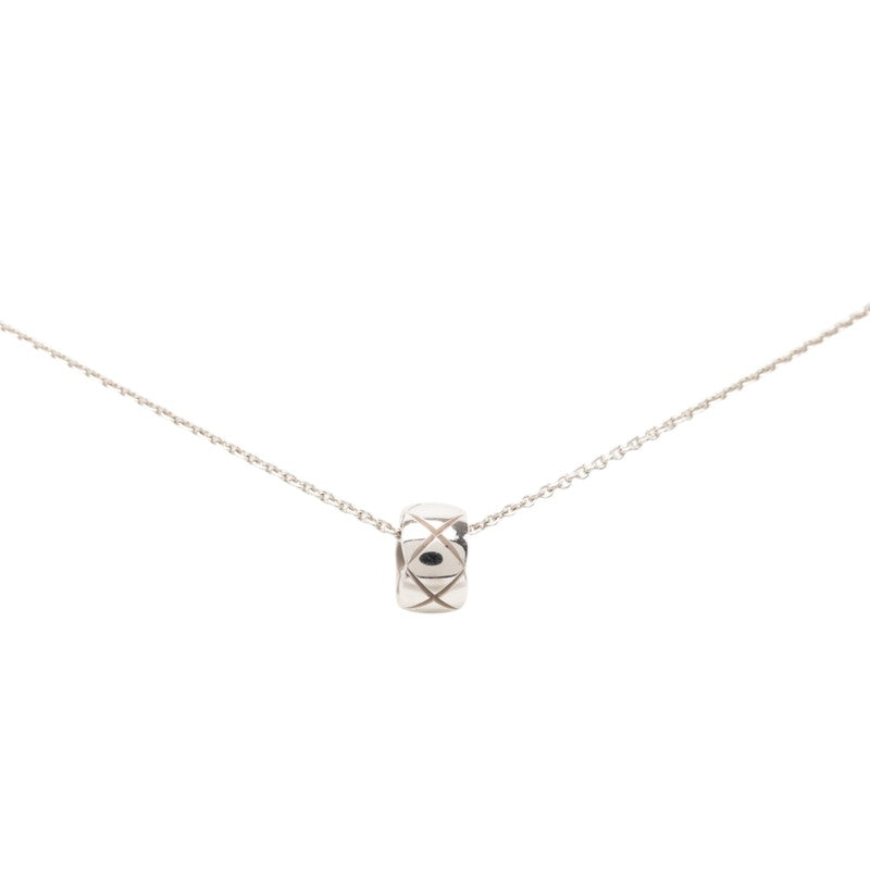 シャネル ココクラッシュ マトラッセ ネックレス K18WG ホワイトゴールド レディース CHANEL 【中古】