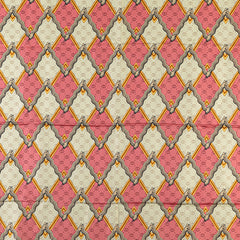 グッチ GGスネーク 蛇 幾何学模様 スカーフ ピンク ゴールド マルチカラー シルク レディース GUCCI 【中古】