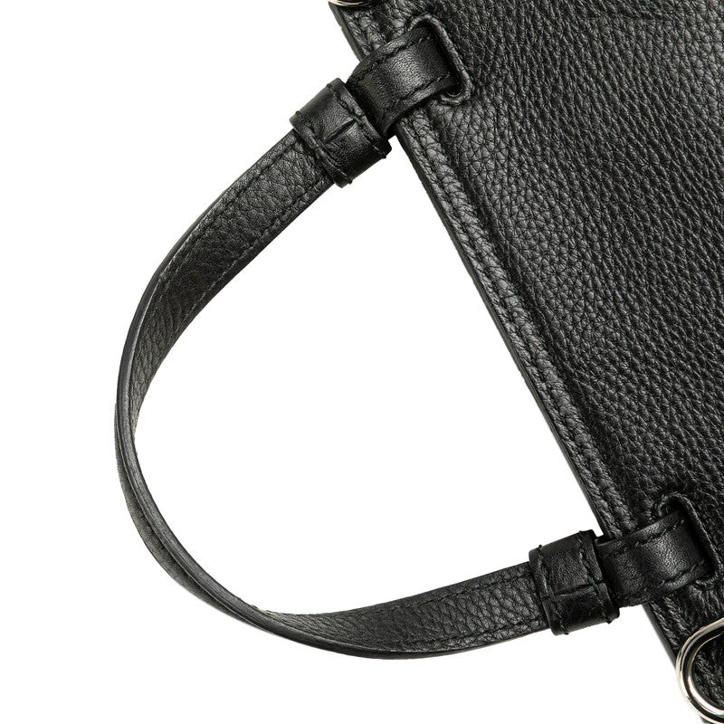 グッチ バンブー デイリー ハンドバッグ ショルダーバッグ 2WAY 370831 ブラック レザー レディース GUCCI 【中古】