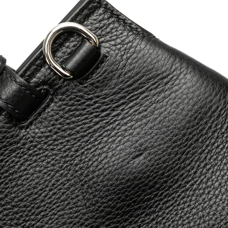 グッチ バンブー デイリー ハンドバッグ ショルダーバッグ 2WAY 370831 ブラック レザー レディース GUCCI 【中古】