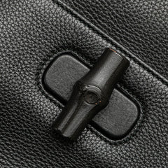 グッチ バンブー デイリー ハンドバッグ ショルダーバッグ 2WAY 370831 ブラック レザー レディース GUCCI 【中古】