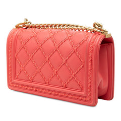 シャネル ココマーク ボーイシャネル25 チェーン ショルダーバッグ ピンク系 ゴールド金具 レザー レディース CHANEL 中古