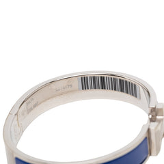 エルメス クリックH PM ブレスレット シルバー ブルー メタル レディース HERMES 【中古】