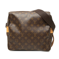 ルイ ヴィトン モノグラム ナヴィグリオ 斜め掛け ショルダーバッグ M50205 ブラウン PVC レザー レディース LOUIS VUITTON 【中古】