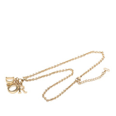 ディオール ロゴ チェーン ペンダント ネックレス ゴールド メッキ レディース Dior 【中古】